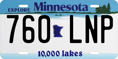 MN license plate 760LNP