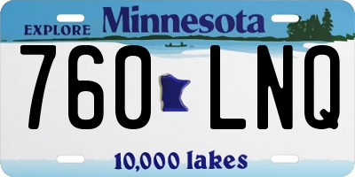 MN license plate 760LNQ