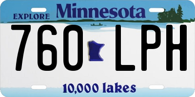 MN license plate 760LPH