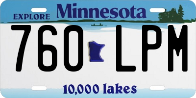 MN license plate 760LPM
