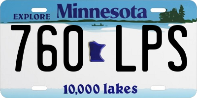 MN license plate 760LPS