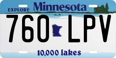 MN license plate 760LPV