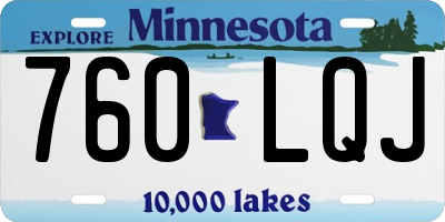 MN license plate 760LQJ
