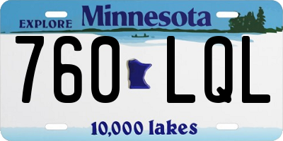MN license plate 760LQL