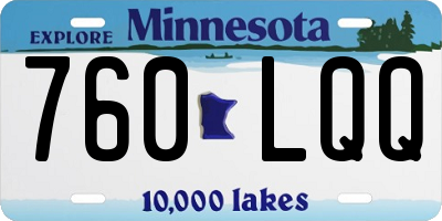MN license plate 760LQQ