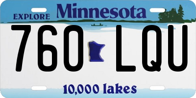 MN license plate 760LQU