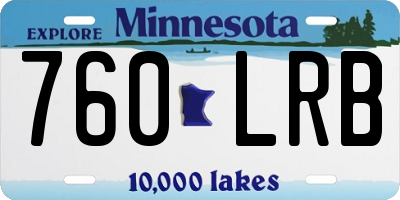 MN license plate 760LRB