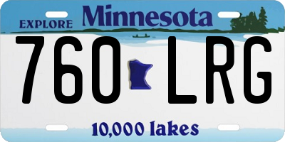 MN license plate 760LRG