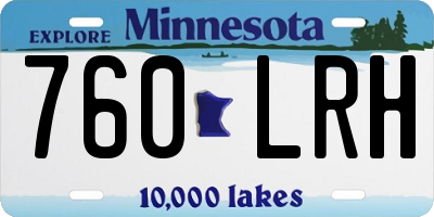 MN license plate 760LRH