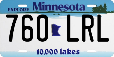 MN license plate 760LRL
