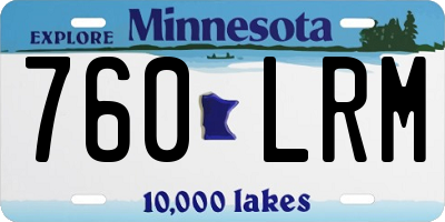 MN license plate 760LRM