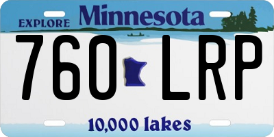 MN license plate 760LRP