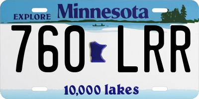 MN license plate 760LRR