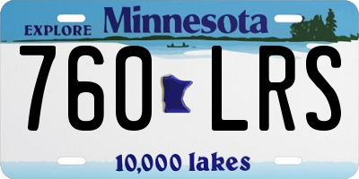 MN license plate 760LRS