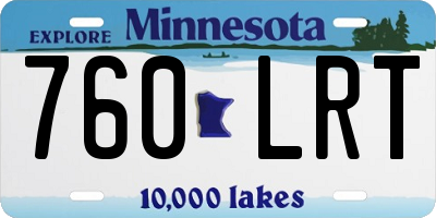 MN license plate 760LRT