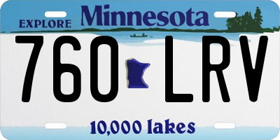 MN license plate 760LRV