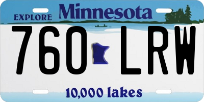 MN license plate 760LRW
