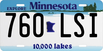 MN license plate 760LSI