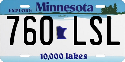 MN license plate 760LSL