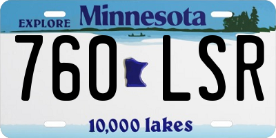 MN license plate 760LSR