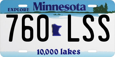 MN license plate 760LSS