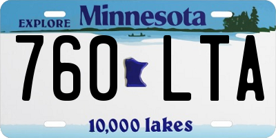 MN license plate 760LTA