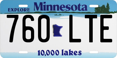 MN license plate 760LTE