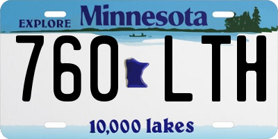 MN license plate 760LTH