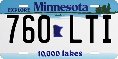 MN license plate 760LTI