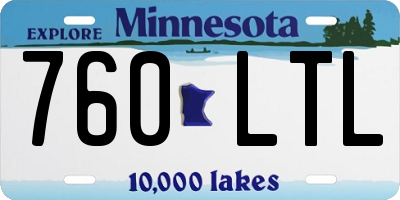 MN license plate 760LTL