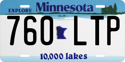 MN license plate 760LTP