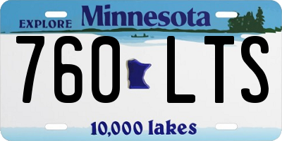 MN license plate 760LTS
