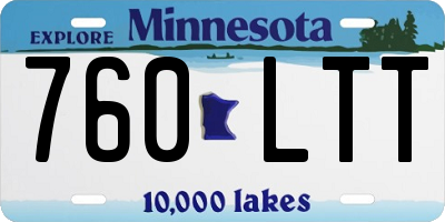 MN license plate 760LTT