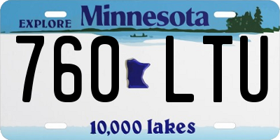 MN license plate 760LTU