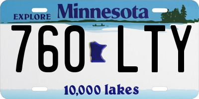 MN license plate 760LTY