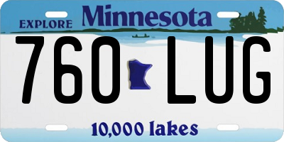 MN license plate 760LUG