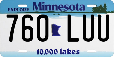 MN license plate 760LUU