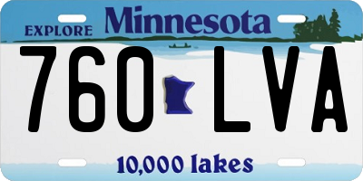 MN license plate 760LVA