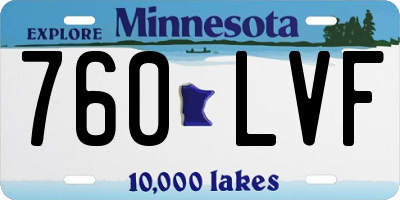 MN license plate 760LVF