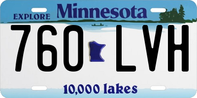 MN license plate 760LVH