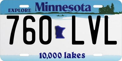MN license plate 760LVL
