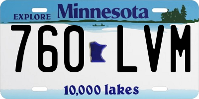 MN license plate 760LVM