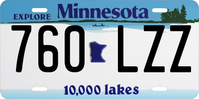MN license plate 760LZZ