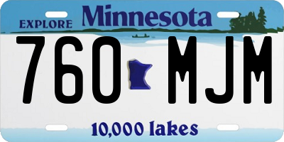 MN license plate 760MJM