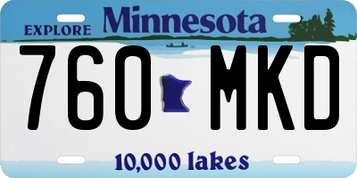 MN license plate 760MKD