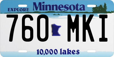 MN license plate 760MKI