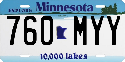 MN license plate 760MYY