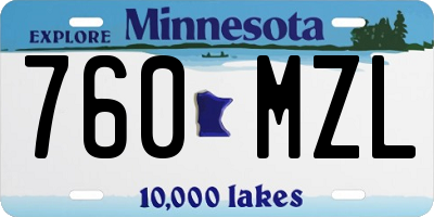 MN license plate 760MZL