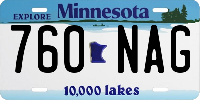 MN license plate 760NAG