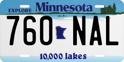 MN license plate 760NAL